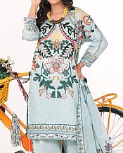Al Zohaib Light Blue Lawn Suit- Pakistani Designer Lawn Suits