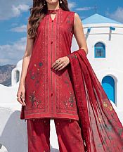 Vivid Burgundy Lawn Suit