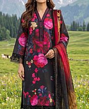 Al Zohaib Black Lawn Suit- Pakistani Lawn Dress