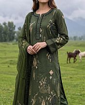 Al Zohaib Lunar Green Lawn Suit- Pakistani Designer Lawn Suits