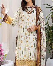 Al Zohaib Off White Cambric Suit- Pakistani Winter Dress