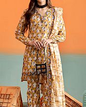 Al Zohaib Mustard Lawn Suit- Pakistani Lawn Dress