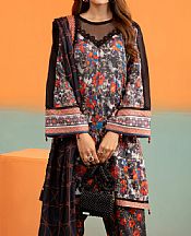 Al Zohaib Black/Rust Lawn Suit- Pakistani Lawn Dress