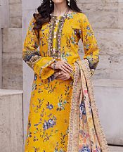 Al Zohaib Mustard Lawn Suit- Pakistani Lawn Dress