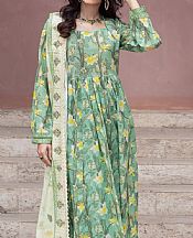 Al Zohaib Green Spring Rain Lawn Suit- Pakistani Lawn Dress