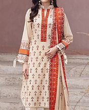 Al Zohaib Ivory Lawn Suit- Pakistani Lawn Dress
