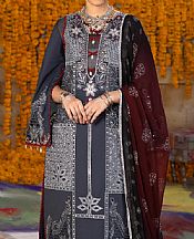 Al Zohaib Dark Grey Lawn Suit- Pakistani Designer Lawn Suits