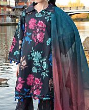 Al Zohaib Black Lawn Suit- Pakistani Lawn Dress