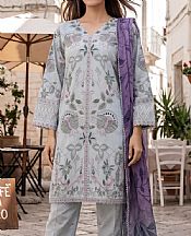 Al Zohaib Grey Lawn Suit- Pakistani Lawn Dress