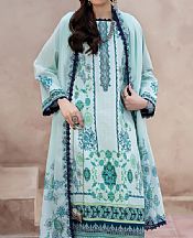Al Zohaib Pale Aqua Lawn Suit- Pakistani Designer Lawn Suits