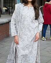 Al Zohaib Light Grey Lawn Suit- Pakistani Designer Lawn Suits