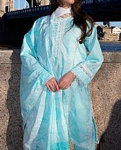 Al Zohaib Sky Blue Lawn Suit- Pakistani Designer Lawn Suits