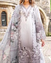 Al Zohaib Light Grey Lawn Suit- Pakistani Designer Lawn Suits