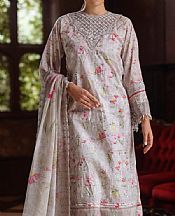 Al Zohaib Grey Lawn Suit- Pakistani Lawn Dress