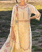 Mahiymaan Ivory Lawn Suit- Pakistani Lawn Dress