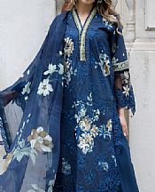Al Zohaib Blue Lawn Suit- Pakistani Lawn Dress