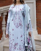 Al Zohaib Cloudy Blue Lawn Suit- Pakistani Lawn Dress