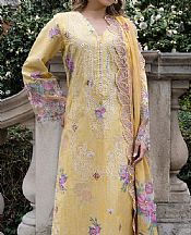 Al Zohaib Sand Gold Lawn Suit- Pakistani Lawn Dress
