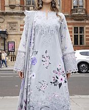 Al Zohaib Light Grey Lawn Suit- Pakistani Designer Lawn Suits