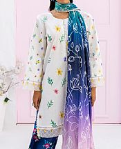 Al Zohaib Off White Lawn Suit- Pakistani Designer Lawn Suits