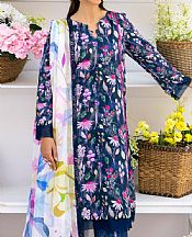 Al Zohaib Blue Lawn Suit- Pakistani Designer Lawn Suits