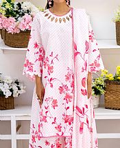 Al Zohaib Off White/Pink Lawn Suit- Pakistani Lawn Dress