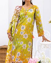 Al Zohaib Lime Green Lawn Suit- Pakistani Designer Lawn Suits