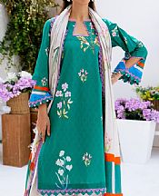 Al Zohaib Sea Green Lawn Suit- Pakistani Designer Lawn Suits