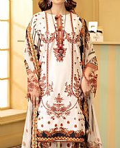 Al Zohaib Off White Lawn Suit- Pakistani Designer Lawn Suits