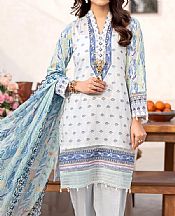 Al Zohaib Pale Grey Cambric Suit- Pakistani Lawn Dress