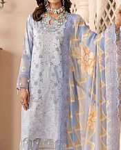 Al Zohaib Baby Blue Lawn Suit- Pakistani Lawn Dress