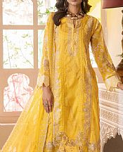 Al Zohaib Golden Yellow Lawn Suit- Pakistani Designer Lawn Suits