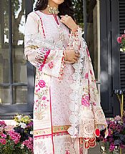 Mahiymaan Off-white Lawn Suit- Pakistani Lawn Dress