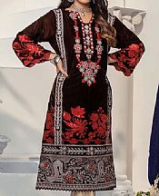 Dark Brown Velvet Kurti- Pakistani Winter Dress