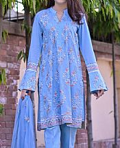 Cornflower Blue Lawn Suit