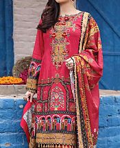 Cerise Pink Linen Suit- Pakistani Winter Dress