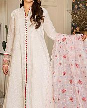 Anamta White Lawn Suit- Pakistani Designer Lawn Suits