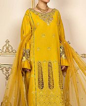 Anamta Golden Yellow Lawn Suit- Pakistani Designer Lawn Suits