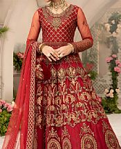 Anamta Red Net Suit- Pakistani Designer Chiffon Suit