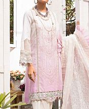 White/Lilac Lawn Suit- Pakistani Designer Lawn Dress