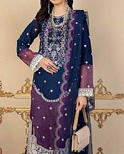 Anamta Navy Blue Lawn Suit- Pakistani Lawn Dress