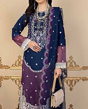 Anamta Navy Blue Lawn Suit- Pakistani Designer Lawn Suits