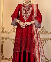 Anamta Scarlet Lawn Suit- Pakistani Designer Lawn Suits