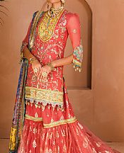 Pastel Red Chiffon Suit- Pakistani Chiffon Dress