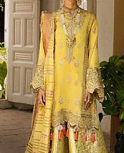 Golden Yellow Chiffon Suit- Pakistani Designer Chiffon Suit