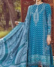Denim Blue Linen Suit- Pakistani Winter Dress