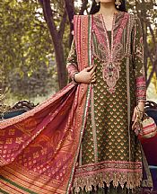 Olive Green Jacquard Suit- Pakistani Winter Dress