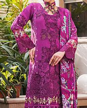 Asifa N Nabeel Violet Khaddar Suit- Pakistani Winter Dress