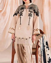 Asifa N Nabeel Ivory/Black Khaddar Suit- Pakistani Winter Clothing