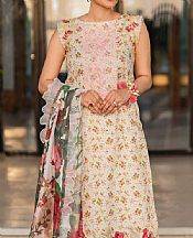 Asifa N Nabeel Off-white Lawn Suit- Pakistani Designer Lawn Suits